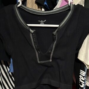 Black Ribbed urban outfitters Women's Top